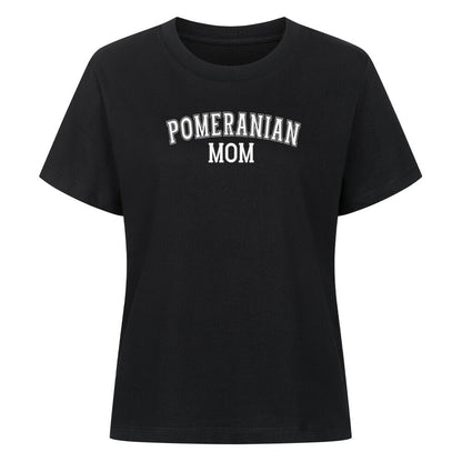 Premium Damen-Shirt "Pomeranian - MOM" Schwarz – hunde-shirt.de