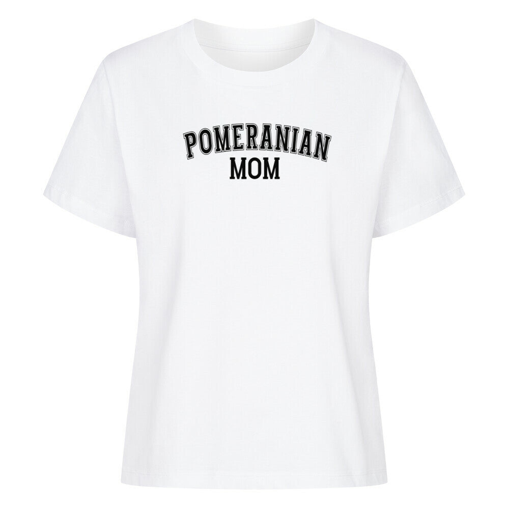 Premium Damen-Shirt "Pomeranian - MOM" Weiß – hunde-shirt.de