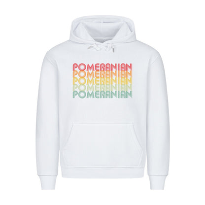 Premium Hoodie "Pomeranian - RETRO" Weiß – hunde-shirt.de
