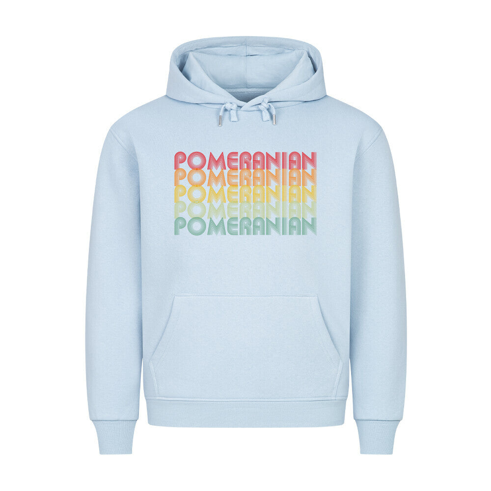 Premium Hoodie "Pomeranian - RETRO" Babyblau – hunde-shirt.de