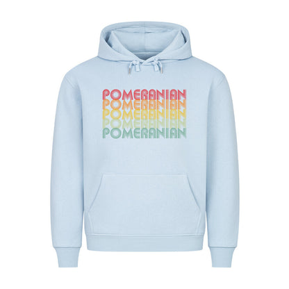 Premium Hoodie "Pomeranian - RETRO" Babyblau – hunde-shirt.de