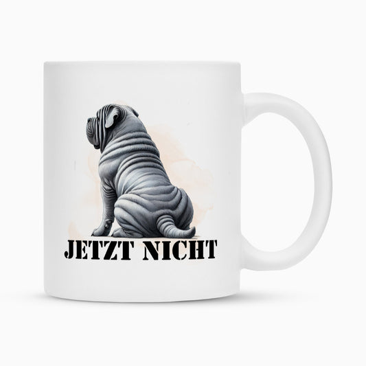 Tasse "Mastino - JETZT NICHT" Weiß – hunde-shirt.de
