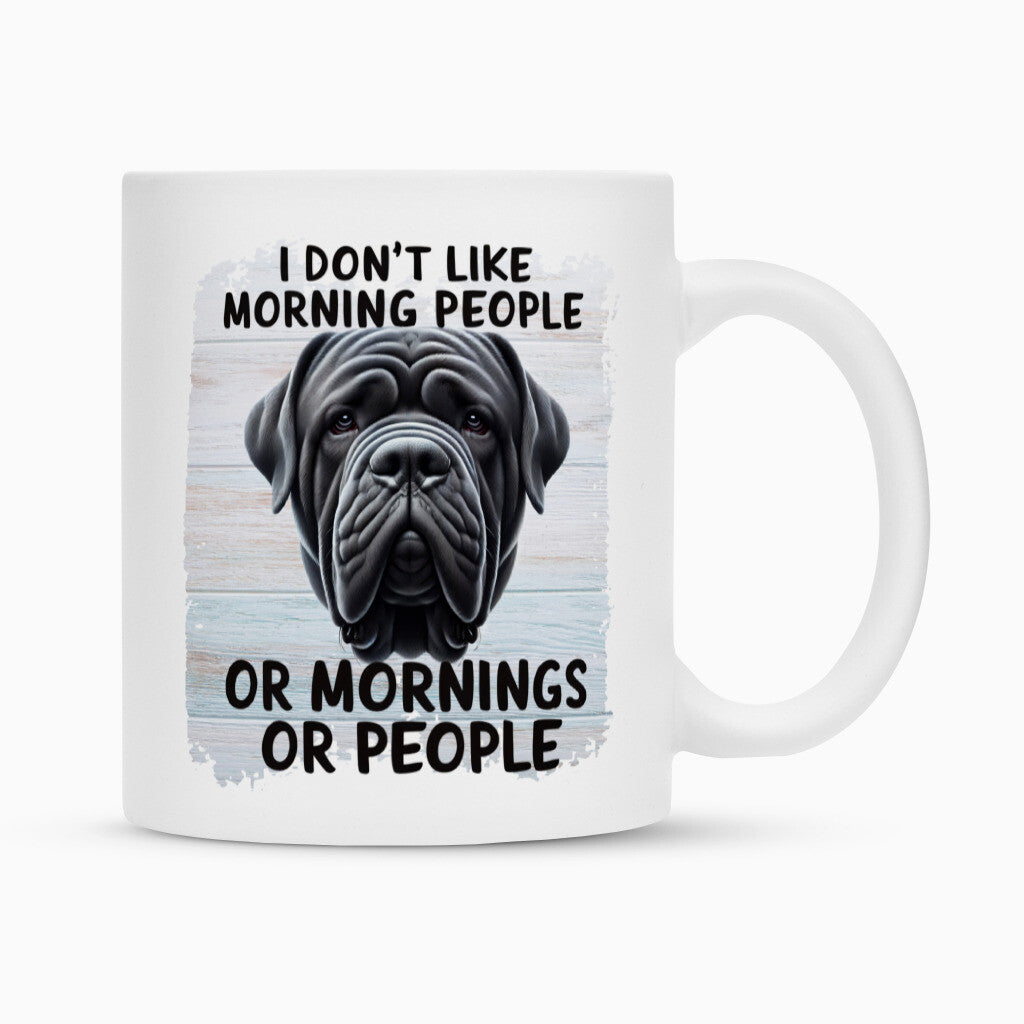 Tasse "Mastino - Morning People" Weiß – hunde-shirt.de