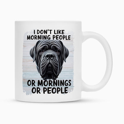 Tasse "Mastino - Morning People" Weiß – hunde-shirt.de