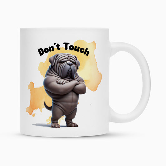 Tasse "Mastino - Don´t touch" Weiß – hunde-shirt.de