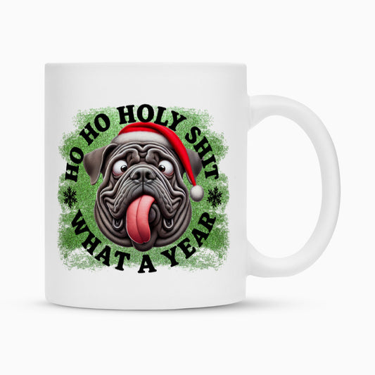 Tasse "Mastino - HO HO..." Weiß – hunde-shirt.de