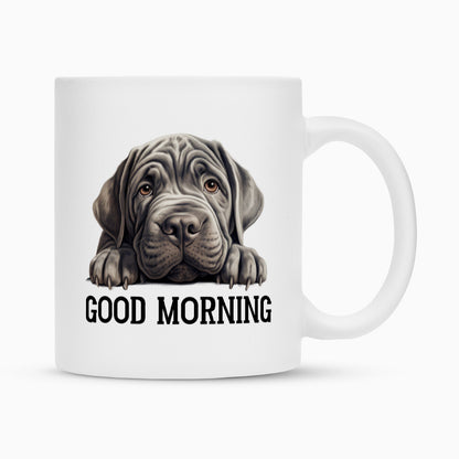 Tasse "Mastino - Good Morning" Weiß – hunde-shirt.de