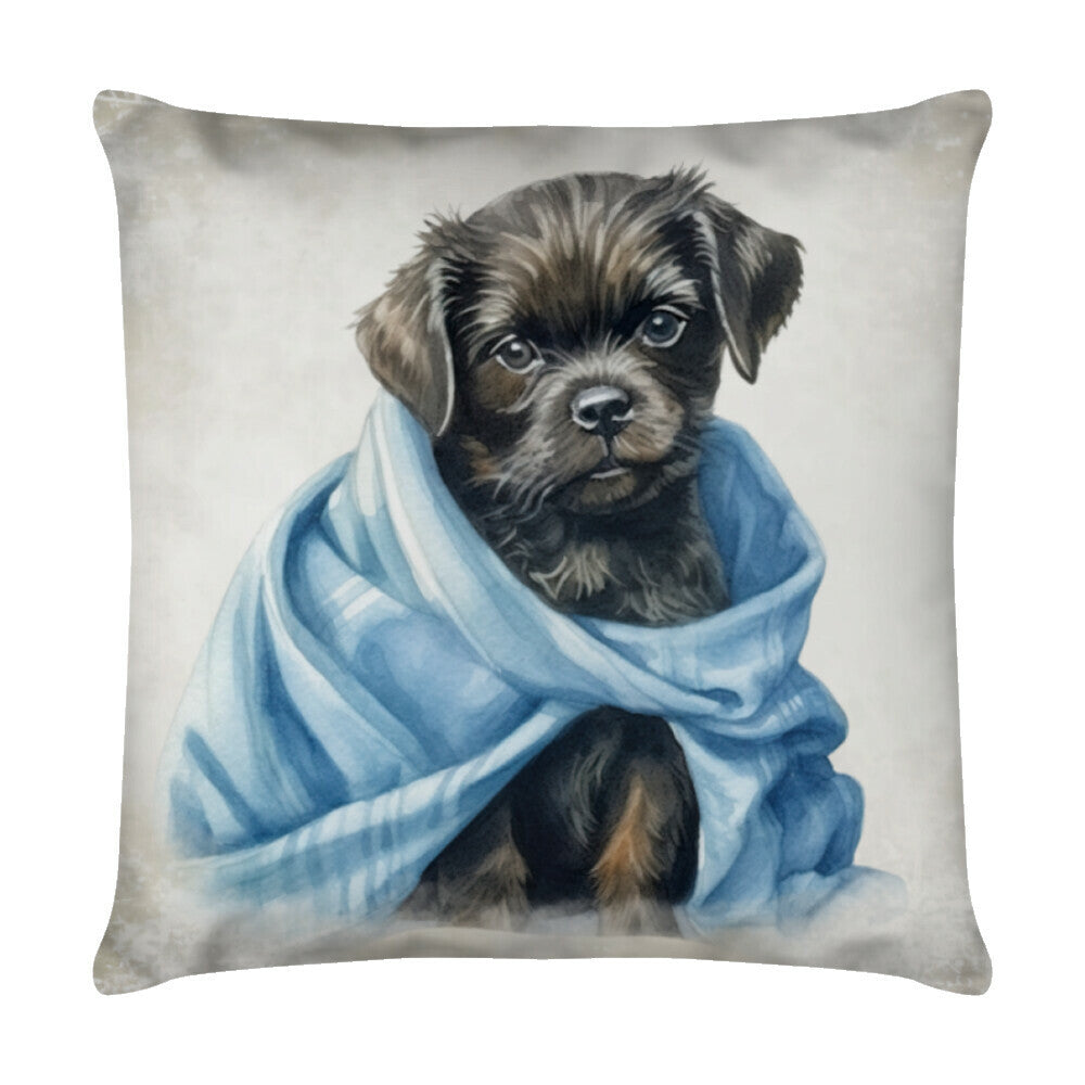 Kissen "Portugiesischer Wasserhund - Kuscheln" Weiß – hunde-shirt.de