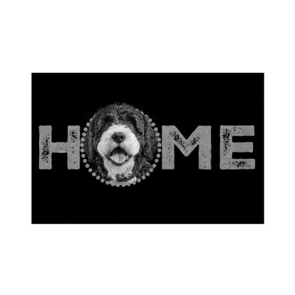 Fußmatte "Portugiesischer Wasserhund - HOME-Edition" Weiß – hunde-shirt.de