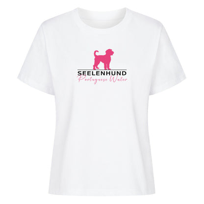 Premium Damen-Shirt "Portugiesischer Wasserhund - Seelenhund" Weiß – hunde-shirt.de