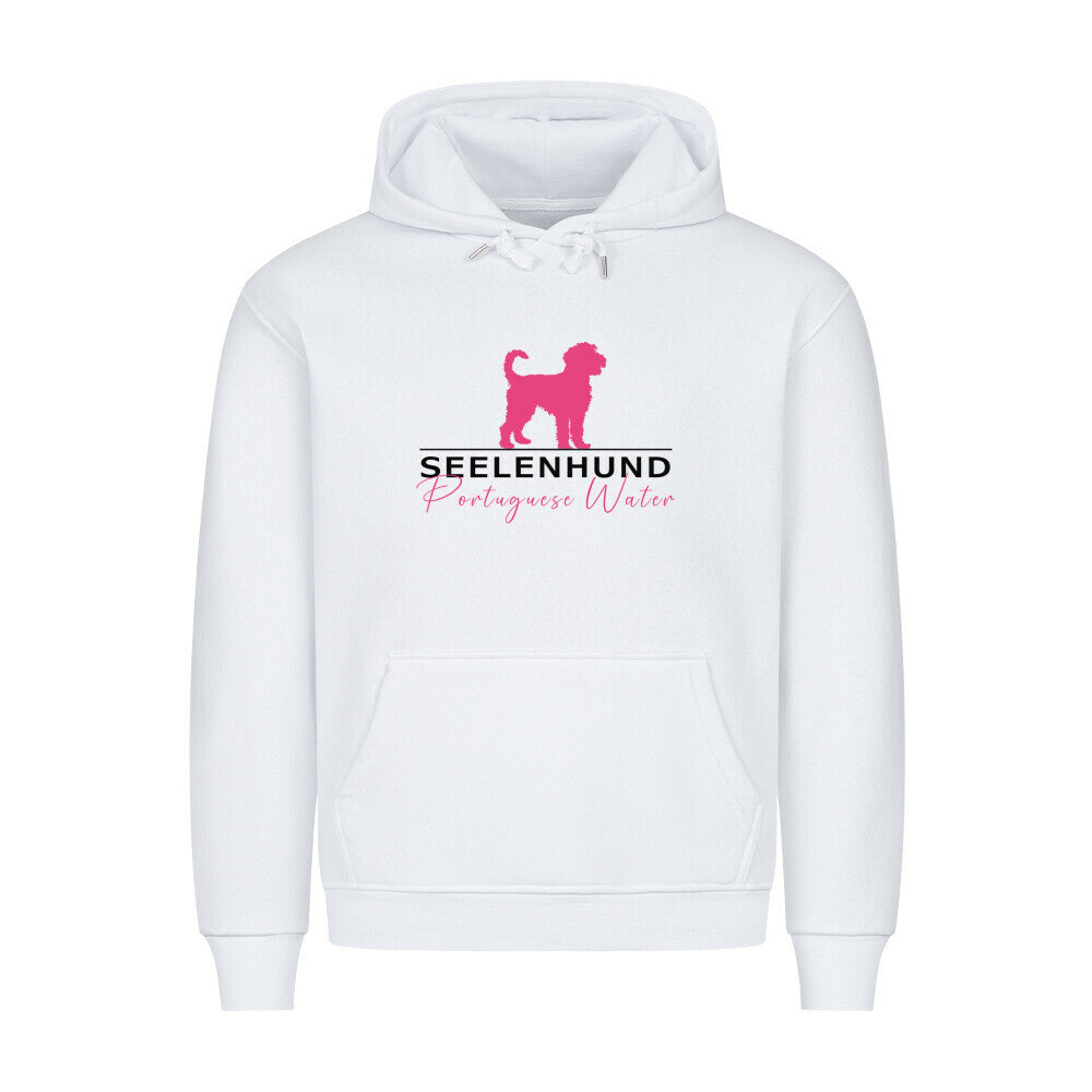 Premium Hoodie "Portugiesischer Wasserhund - Seelenhund" Weiß – hunde-shirt.de