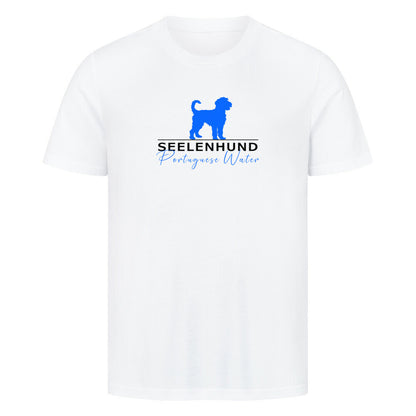Premium T-Shirt "Portugiesischer Wasserhund - Seelenhund" Weiß – hunde-shirt.de