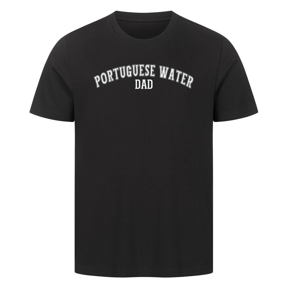 Premium T-Shirt "Portugiesischer Wasserhund - DAD" Schwarz – hunde-shirt.de