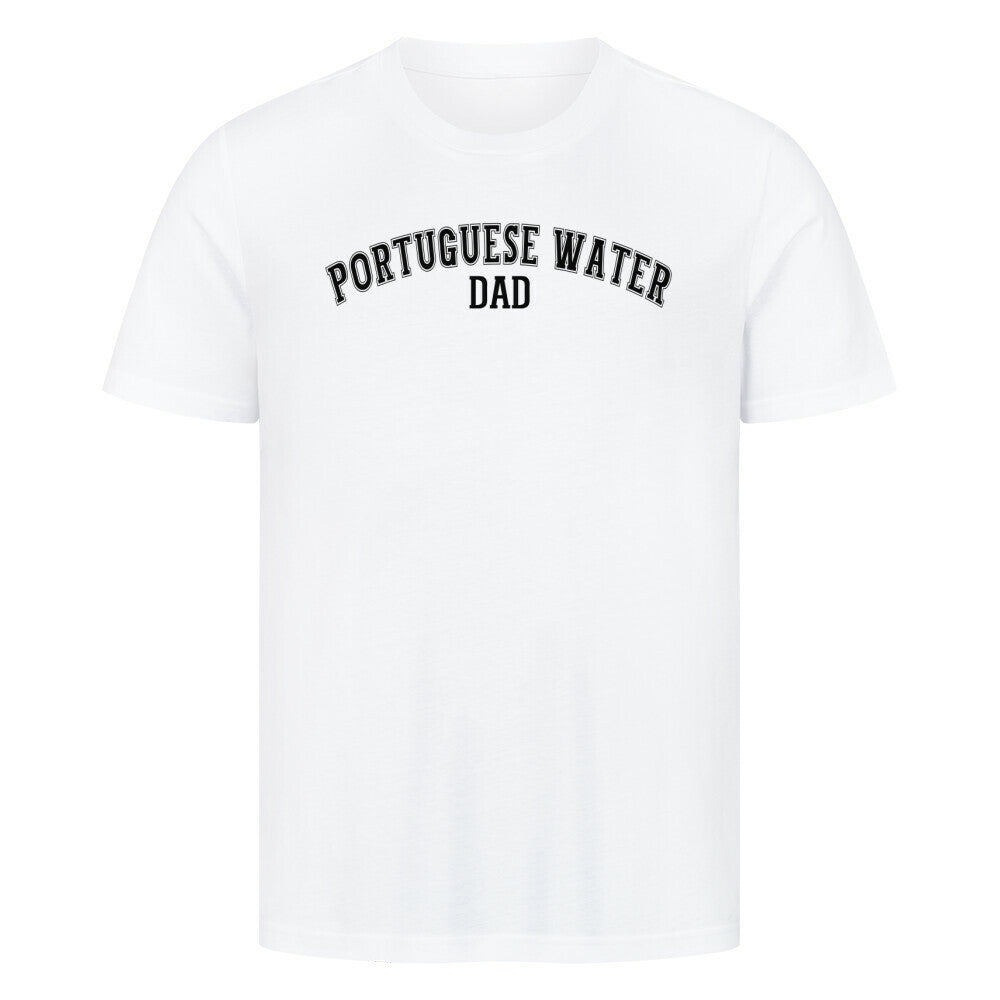 Premium T-Shirt "Portugiesischer Wasserhund - DAD" Weiß – hunde-shirt.de