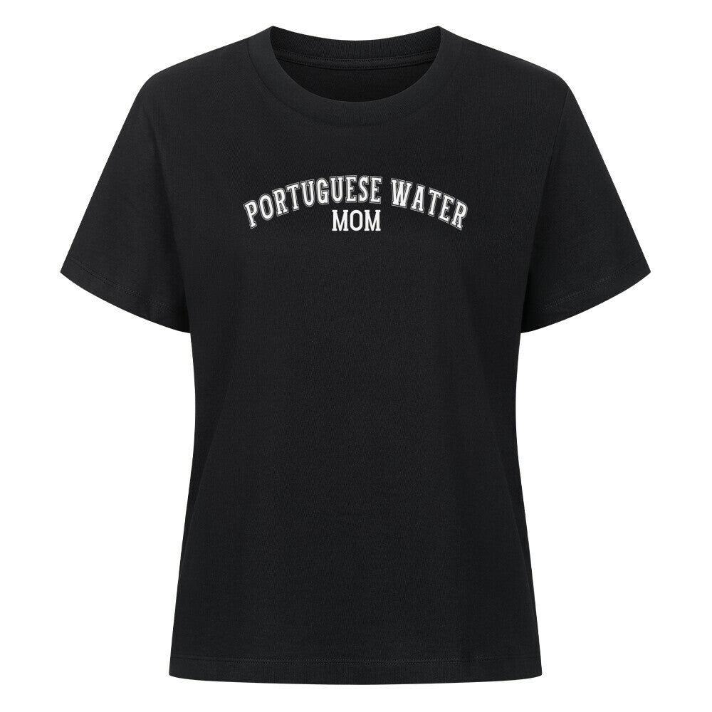 Premium Damen-Shirt "Portugiesischer Wasserhund - MOM" Schwarz – hunde-shirt.de