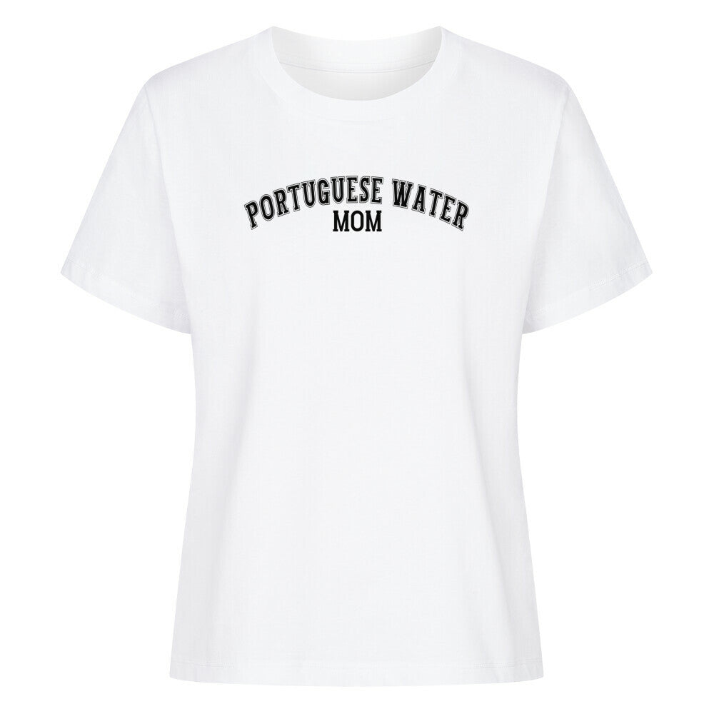 Premium Damen-Shirt "Portugiesischer Wasserhund - MOM" Weiß – hunde-shirt.de