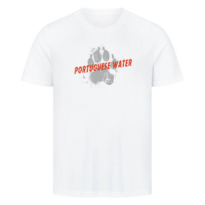 Premium T-Shirt "Portugiesischer Wasserhund - PAW" Weiß – hunde-shirt.de