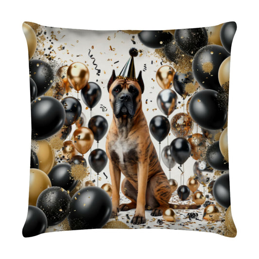 Kissen "Presa Canario - Geburtstag" Weiß – hunde-shirt.de