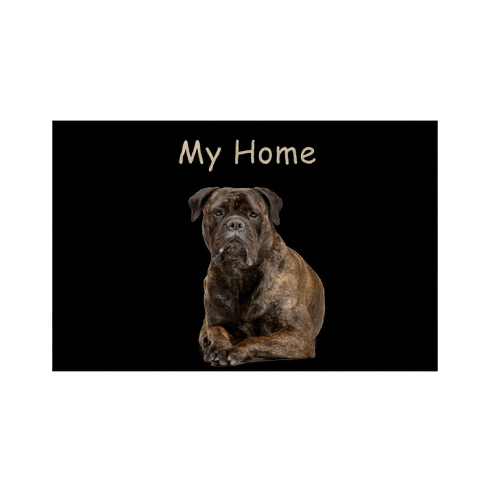 Fußmatte "Presa Canario - My Home" Weiß – hunde-shirt.de