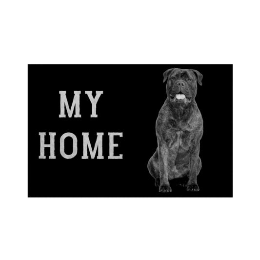 Fußmatte "Presa Canario - MY HOME" Weiß – hunde-shirt.de