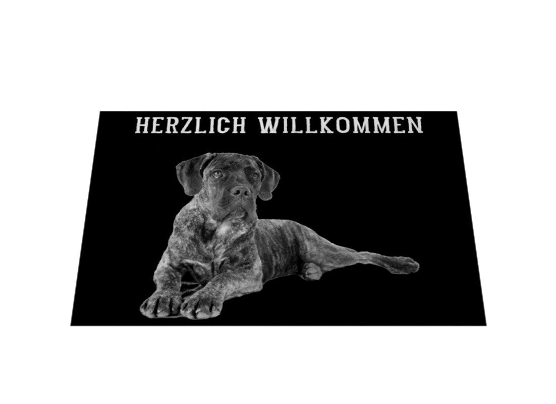 Fußmatte "Presa Canario - Herzlich Willkommen" – hunde-shirt.de