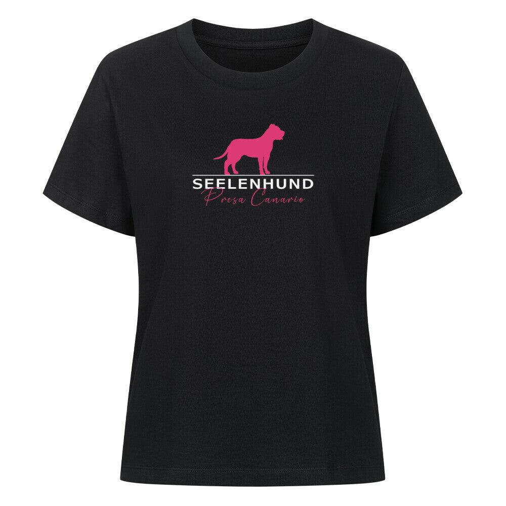 Premium Damen-Shirt "Presa Canario - Seelenhund" Schwarz – hunde-shirt.de
