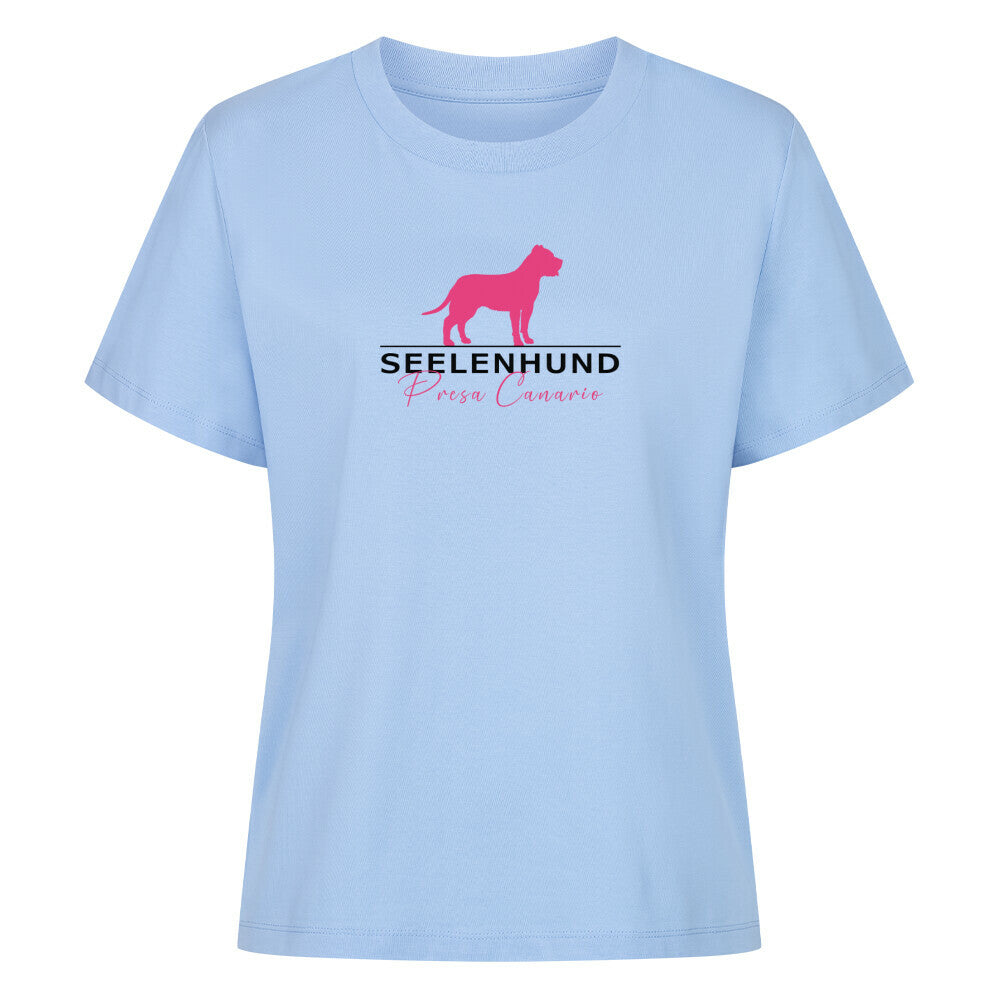 Premium Damen-Shirt "Presa Canario - Seelenhund" Sky Blue – hunde-shirt.de