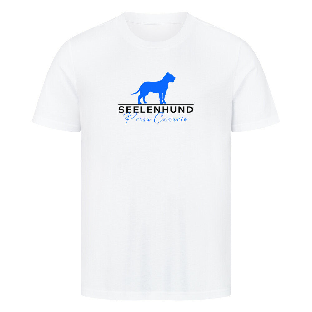 Premium T-Shirt "Presa Canario - Seelenhund" Weiß – hunde-shirt.de