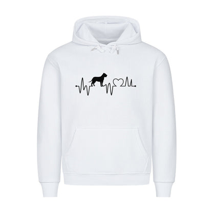 Premium Hoodie "Presa Canario - Heartbeat" Weiß – hunde-shirt.de