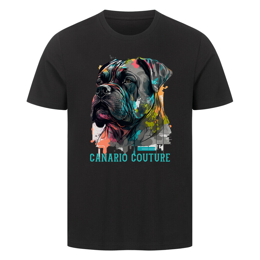 Premium T-Shirt "Presa Canario - Couture" Schwarz – hunde-shirt.de