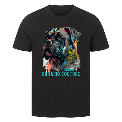 Premium T-Shirt "Presa Canario - Couture" Schwarz – hunde-shirt.de