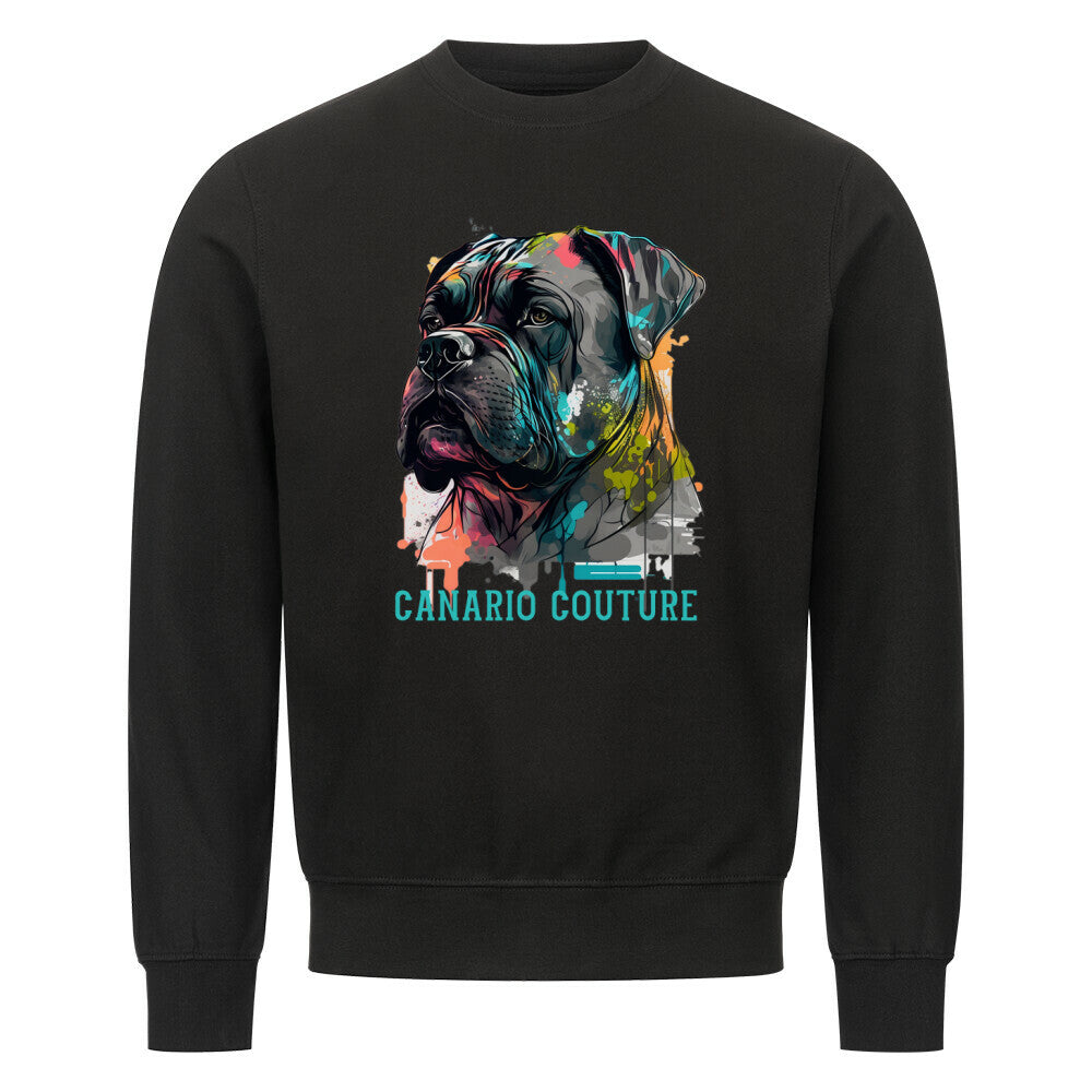 Premium Sweatshirt "Presa Canario - Couture" Schwarz – hunde-shirt.de