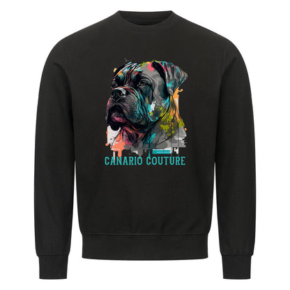 Premium Sweatshirt "Presa Canario - Couture" Schwarz – hunde-shirt.de