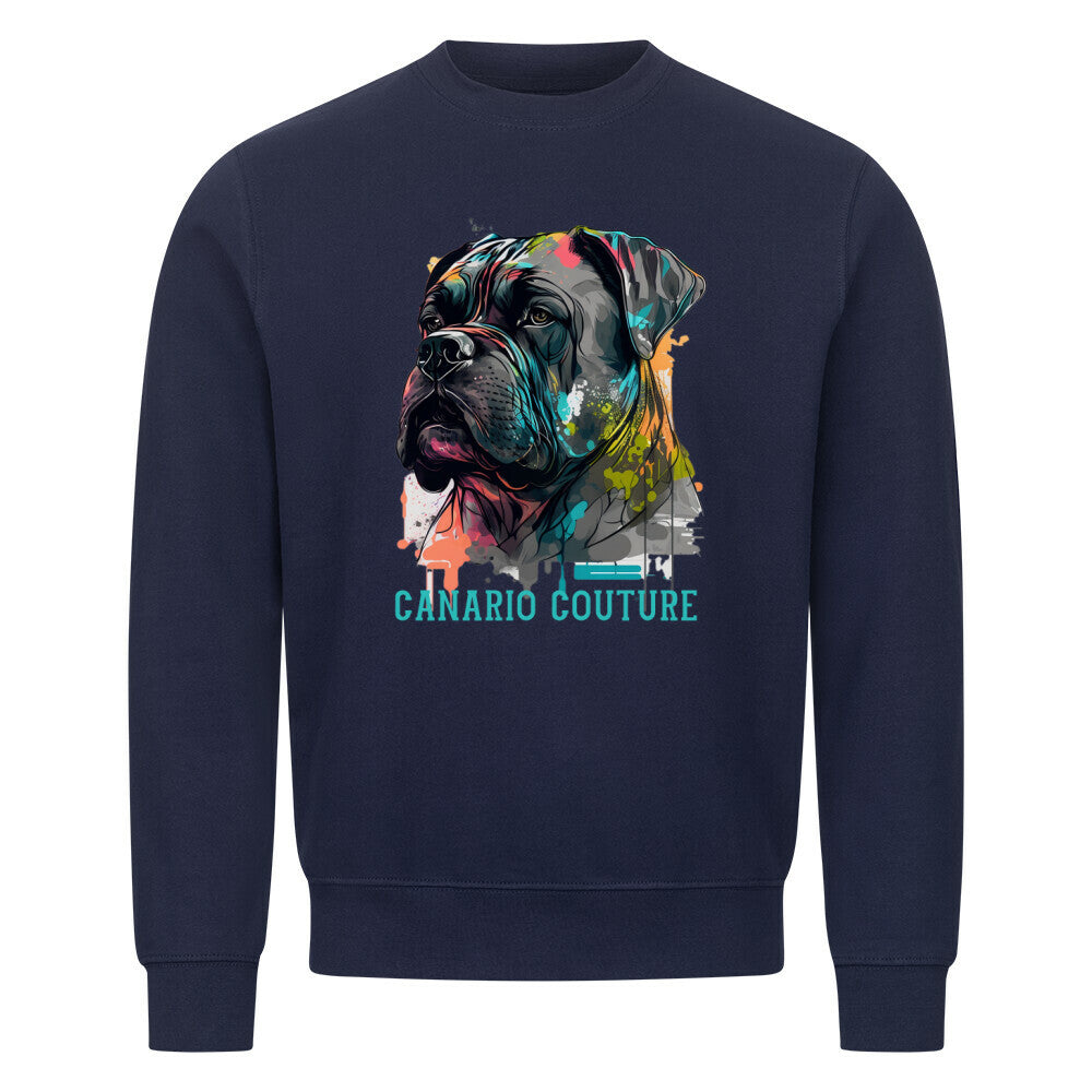 Premium Sweatshirt "Presa Canario - Couture" Navy Blue – hunde-shirt.de