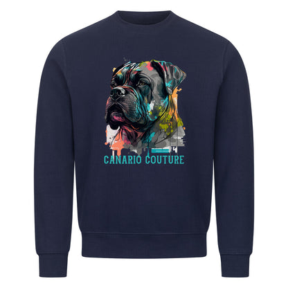 Premium Sweatshirt "Presa Canario - Couture" Navy Blue – hunde-shirt.de