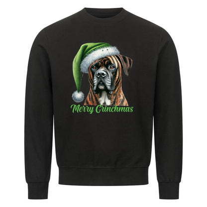 Premium Sweatshirt "Presa Canario - Merry Grinchmas" Schwarz – hunde-shirt.de