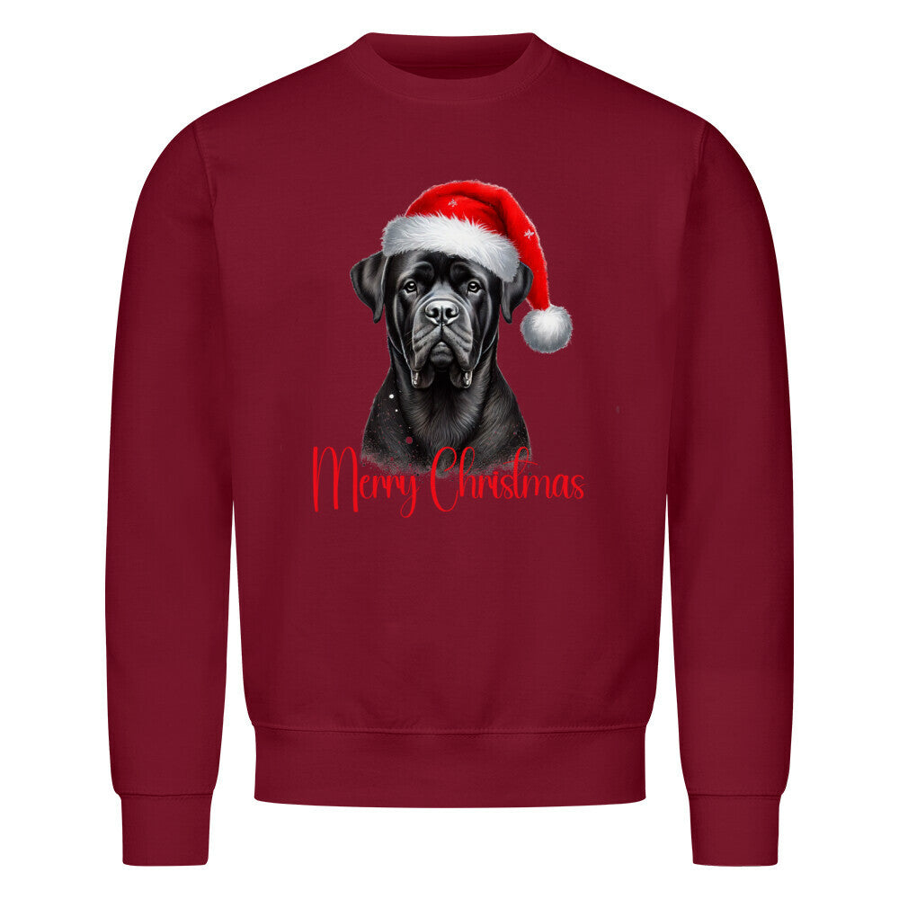 Premium Sweatshirt "Presa Canario - Merry Christmas" Burgunder – hunde-shirt.de