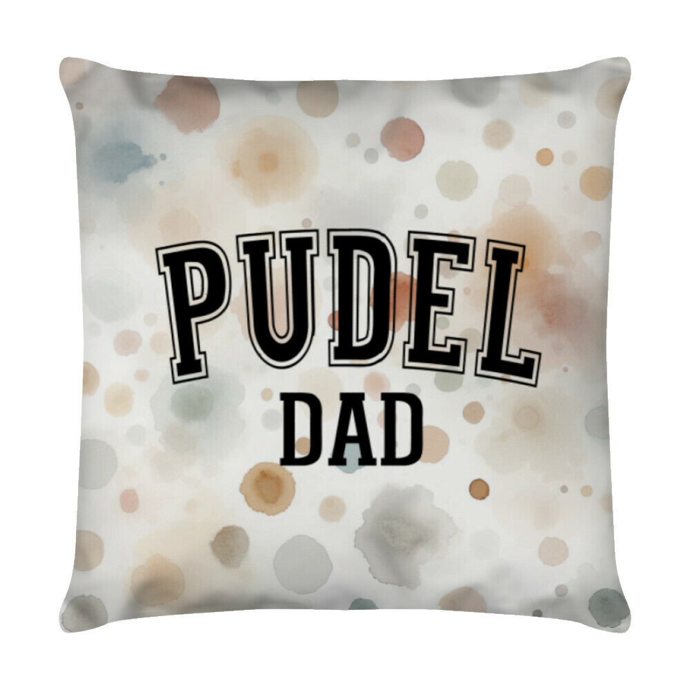 Kissen "Pudel - DAD" Weiß – hunde-shirt.de
