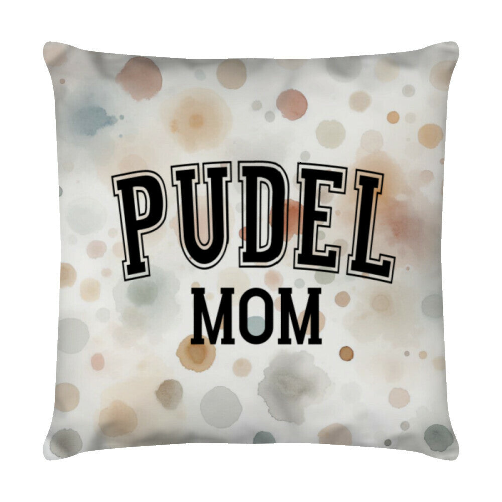 Kissen "Pudel - MOM" Weiß – hunde-shirt.de