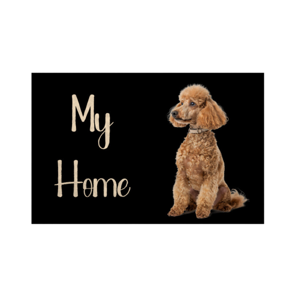 Fußmatte "Pudel - My Home" Weiß – hunde-shirt.de