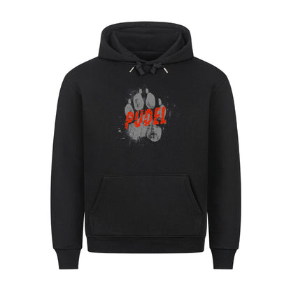 Premium Hoodie "Pudel - PAW" Schwarz – hunde-shirt.de