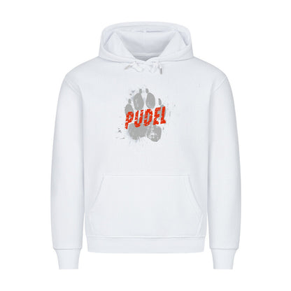 Premium Hoodie "Pudel - PAW" Weiß – hunde-shirt.de