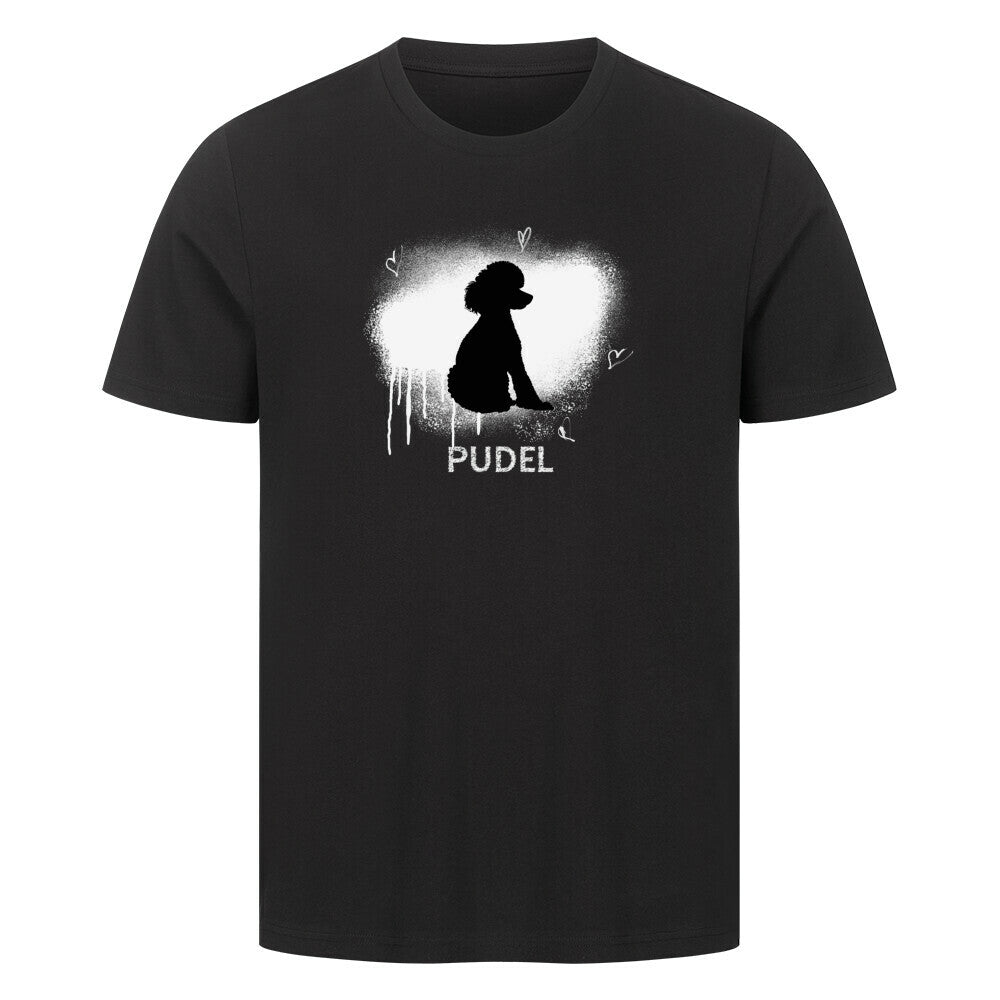 Premium T-Shirt "Pudel - Brush" Schwarz – hunde-shirt.de