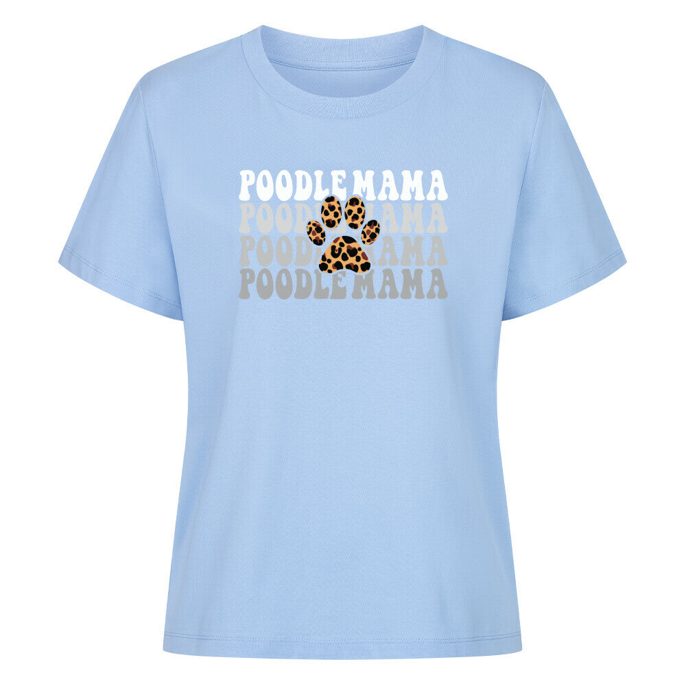 Premium Damen-Shirt "Pudel - Mama" Sky Blue – hunde-shirt.de