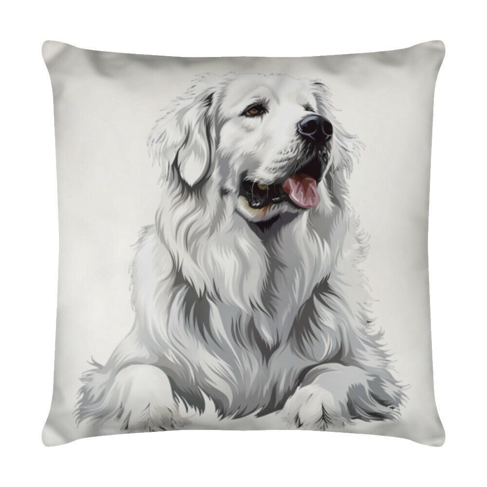 Kissen "Patou - Paint" Weiß – hunde-shirt.de