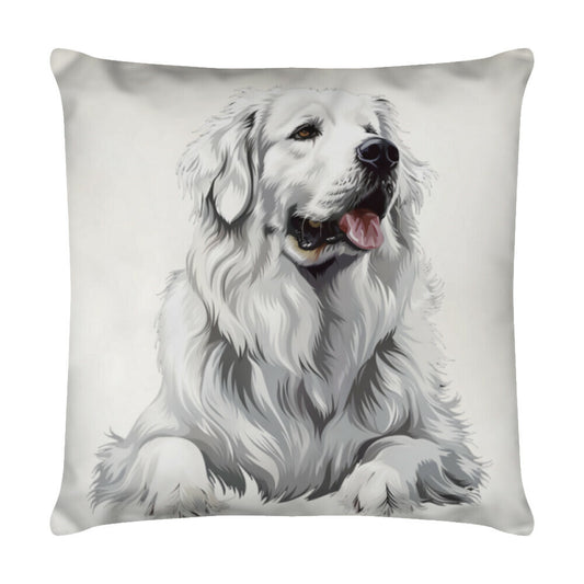 Kissen "Patou - Paint" Weiß – hunde-shirt.de