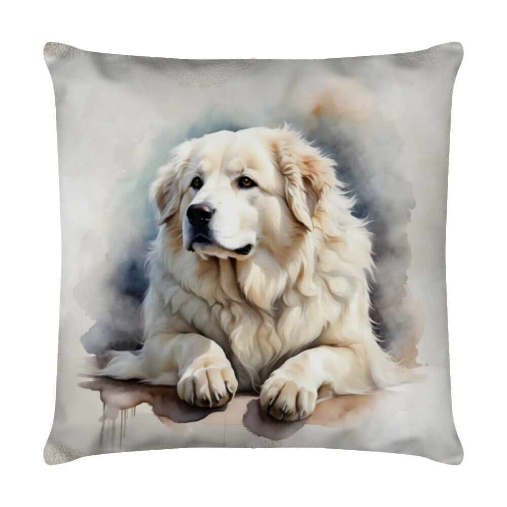 Kissen "Patou - Relax" Weiß – hunde-shirt.de