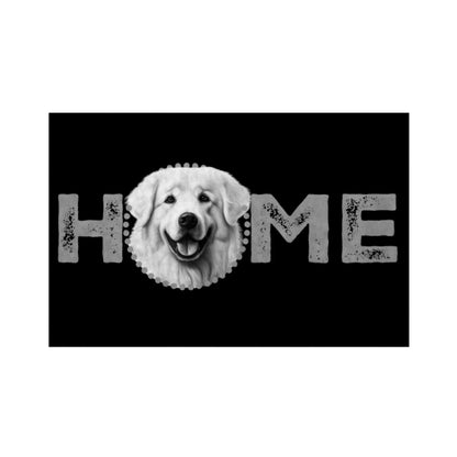 Fußmatte "Patou - HOME-Edition" Weiß – hunde-shirt.de