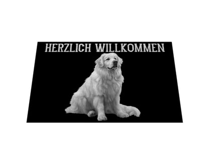 Fußmatte "Patou - Herzlich Willkommen" – hunde-shirt.de
