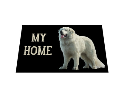 Fußmatte "Patou - MY HOME" – hunde-shirt.de
